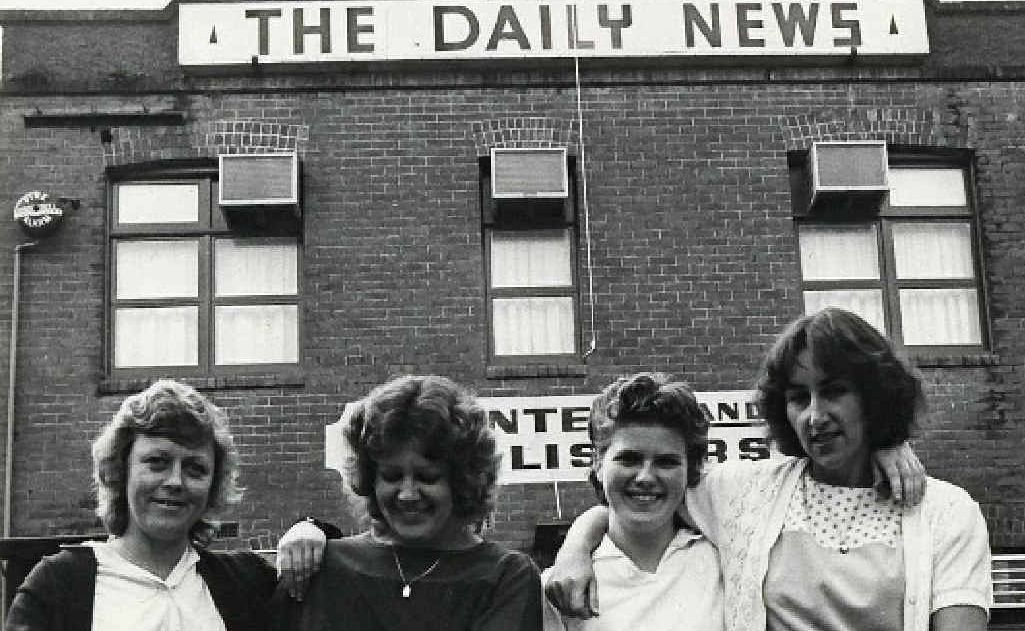 Tweed Newspaper Company staff outside the site around 1980. Tweed Newspaper Company staff outside the site around 1980.